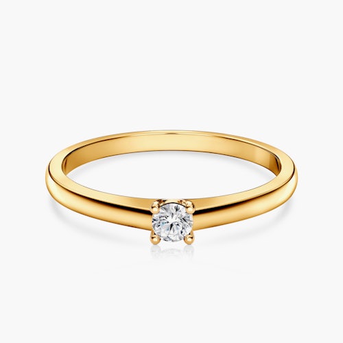 Pierścionek zaręczynowy SAVICKI: złoty, diament